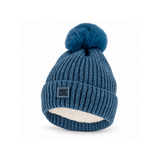 Gorro Térmico Heatkeeper TOG 1,8 com Pompom e Forro Polar • Azul Denim