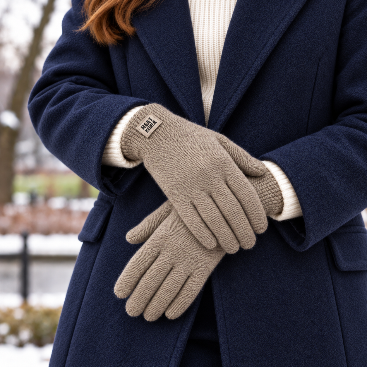Luvas Térmicas Heatkeeper para Mulher • Bege Médio • TOG 1,9