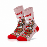 Meias de Natal “Deer Gift” • Antiderrapantes 3D • Criança