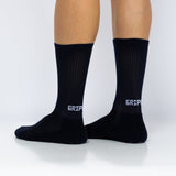 Meias com antiderrapante (grip), na cor azul, para desporto como o futebol ou futsal..