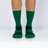 Meias com antiderrapante (grip), na cor verde, para desporto como o futebol ou futsal..