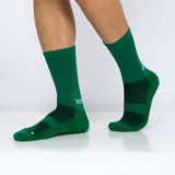 Meias com antiderrapante (grip), na cor verde, para desporto como o futebol ou futsal..