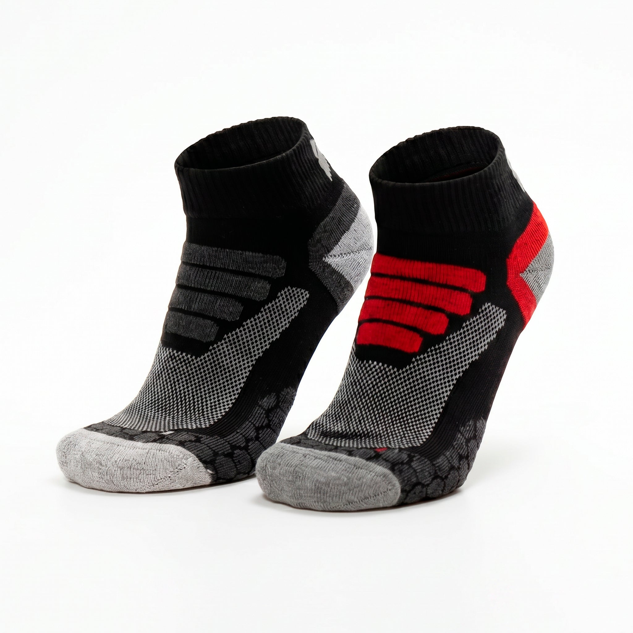 Meias Técnicas Caminhada curtas “Coolmax®” • Proteção • Pack 2 Pares • Multi Preto