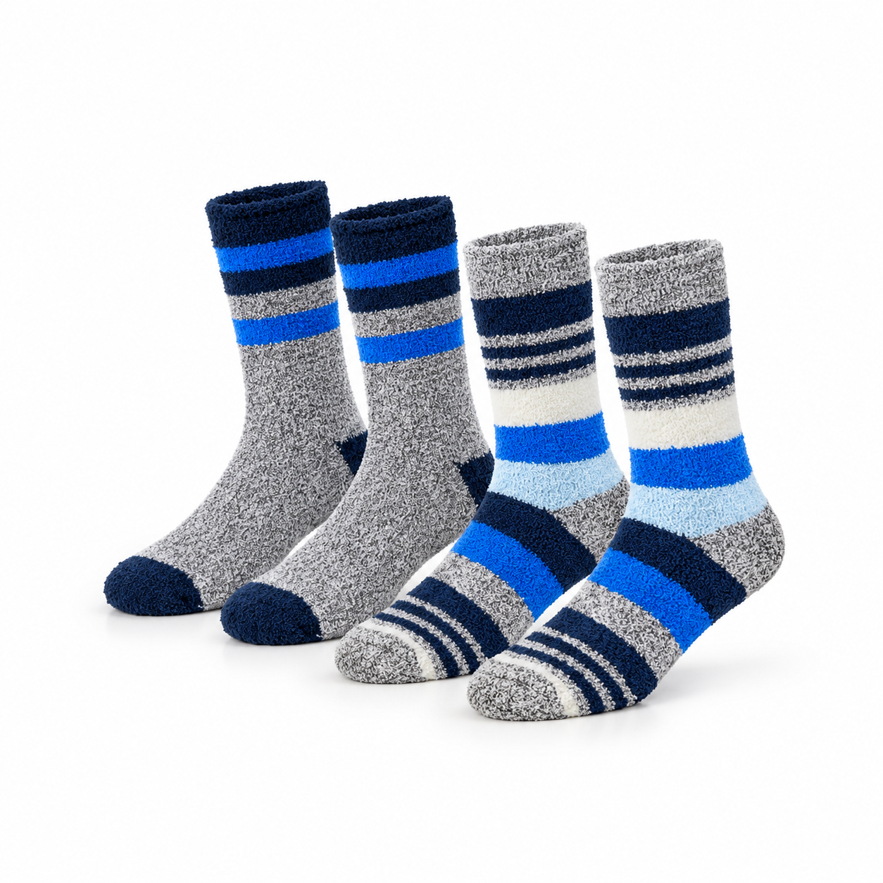 Meias de Casa Super Fofas para Homem Pack 2 Pares • Multi Azul