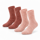 Meias de Casa Antiderrapantes em Chenille Pack 2 Pares • Rosa-Claro e Rosa-Escuro