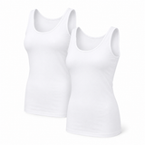 Singlets Mulher “Bamboo Fresh” • Frescura e Leveza • Pack 2 • Branco