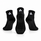 Meias Pilates & Yoga “Grip Balance” • Estabilidade e Segurança • Pack 3 Pares • Preto