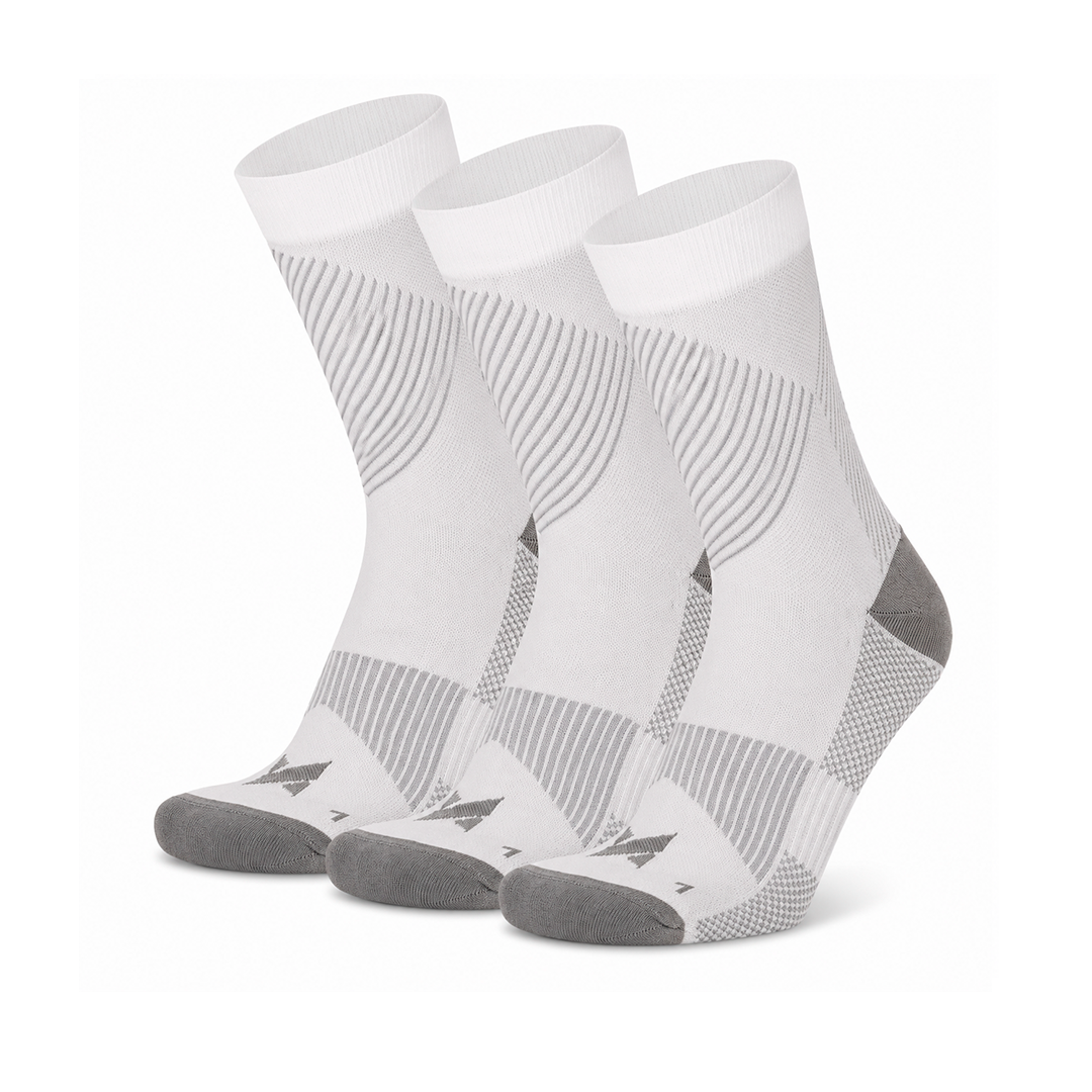 Meias de Compressão “Active” • Suporte e Recuperação • Pack 3 Pares • Branco