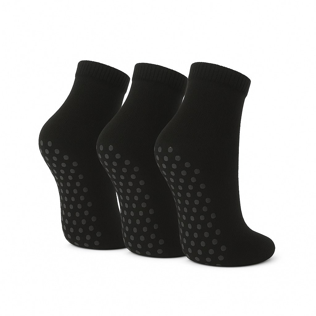 Pack 3 Pares Meias Antiderrapantes em Algodão