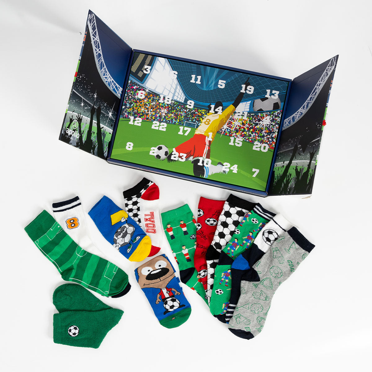 Calendário Advento de Natal - Futebol (12 pares)