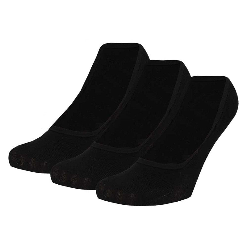 Pack 3 Pares Meias Palmilha Lisas Bambu Preto