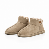 Botins de Interior Mulher “Cozy Feet” • Efeito Camurça com Forro Polar • Bege