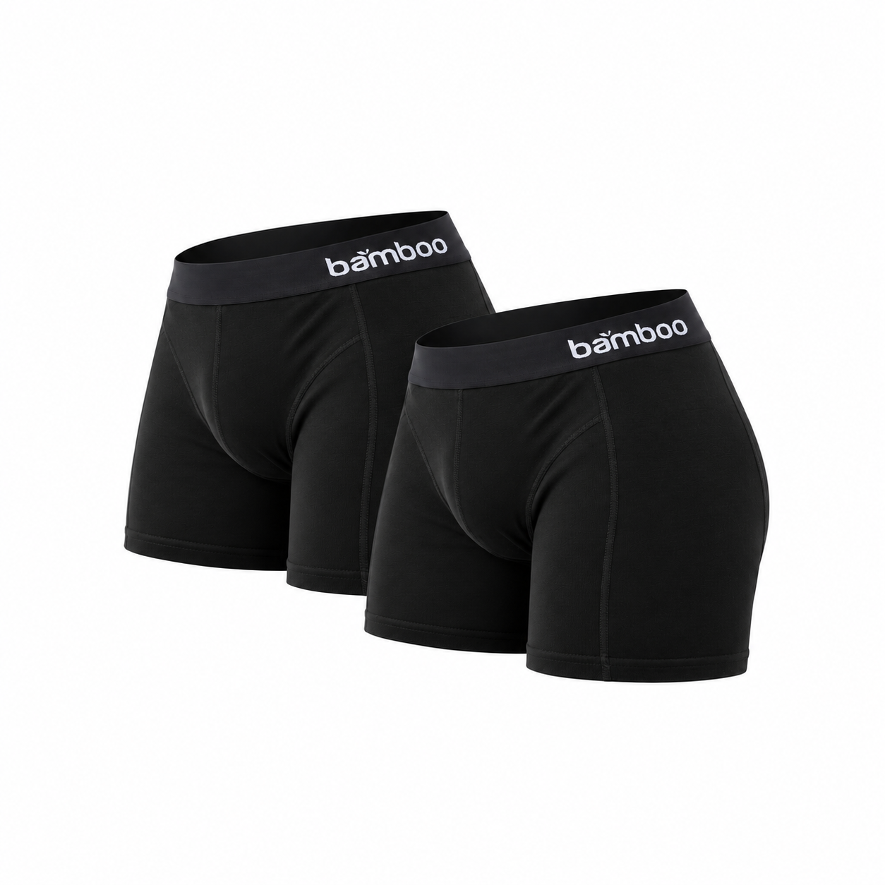 Boxers Homem "Bamboo Comfort" • Toque Ultra-Suave Bambu • Pack 2 • Preto