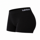 Boxers Mulher "Bamboo Skin" • Suaves e Sem Costuras • Pack 3 • Preto