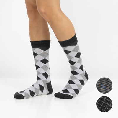 Pack 3 Pares de Meias casuais Trendy em Bambu