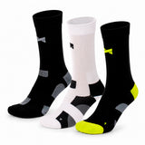 Meias de Ciclismo "Quick Dry" • Ajuste e Proteção • Pack 3 Pares • Multi Preto