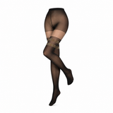 Collants “Stripes” • Efeito Meia Alta com Riscas • 40 DEN • Preto & Dourado