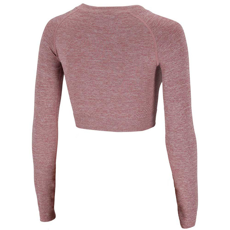 Crop Top de Desporto com mangas comprimidas