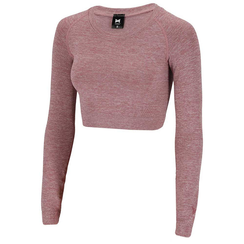 Crop Top de Desporto com mangas comprimidas