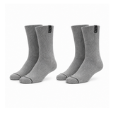 Meias Elite em Algodão Premium • Cinza • Pack 2 Pares