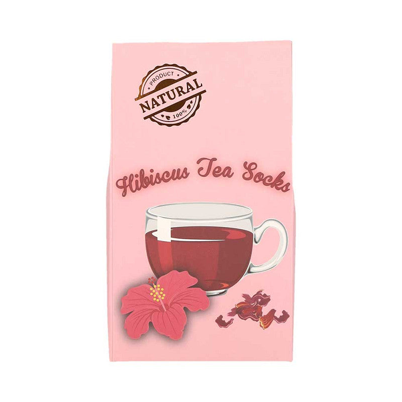 Meias divertidas e originais, para oferecer como presente. Meias com padrão de flor de chá. Com embalagem original.