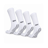Meias Grip Pro • Antiderrapantes • Pack 2 Pares • Branco