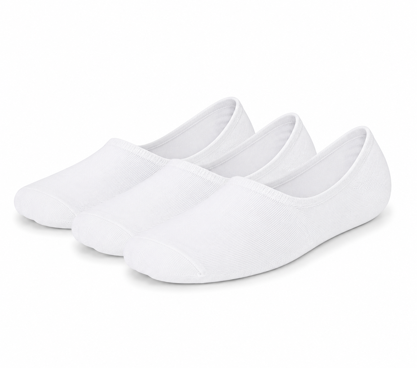Meias “Ever Soft” • Invisíveis em Modal • Pack 3 Pares • Branco
