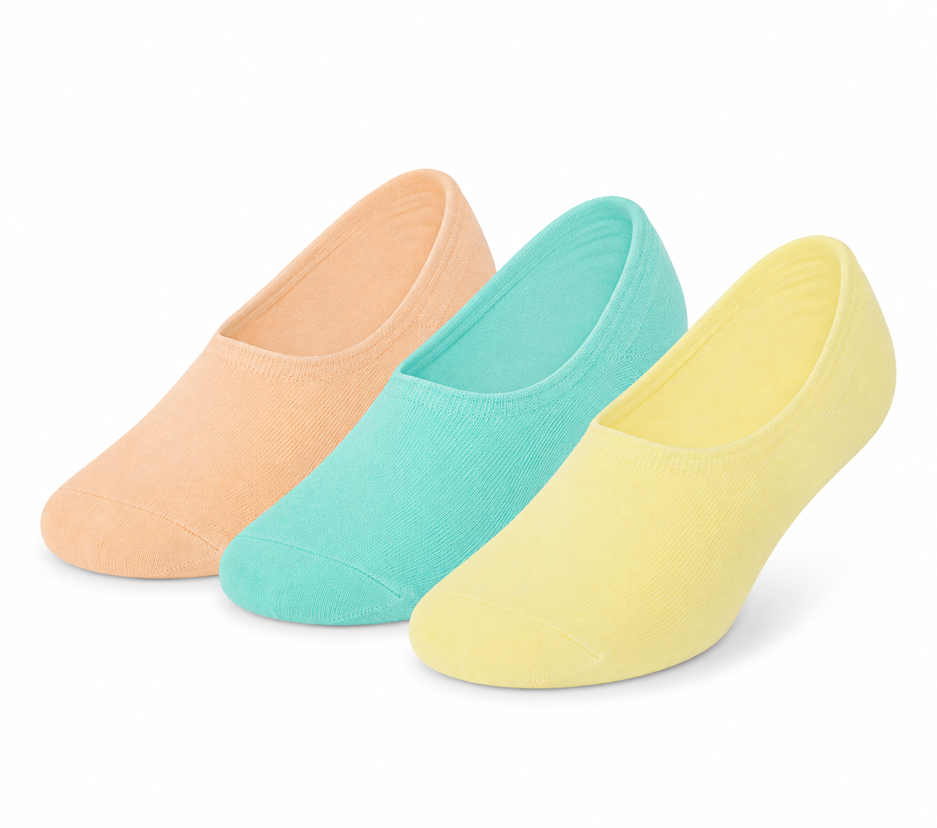 Meias Invisíveis Bambu "Silk Touch" • Ultra Macias • Pack 3 Pares • Multi cor