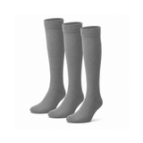 Meias Altas “Merino Daily” • Conforto Térmico Lã Merino • Pack 3 Pares • Cinza