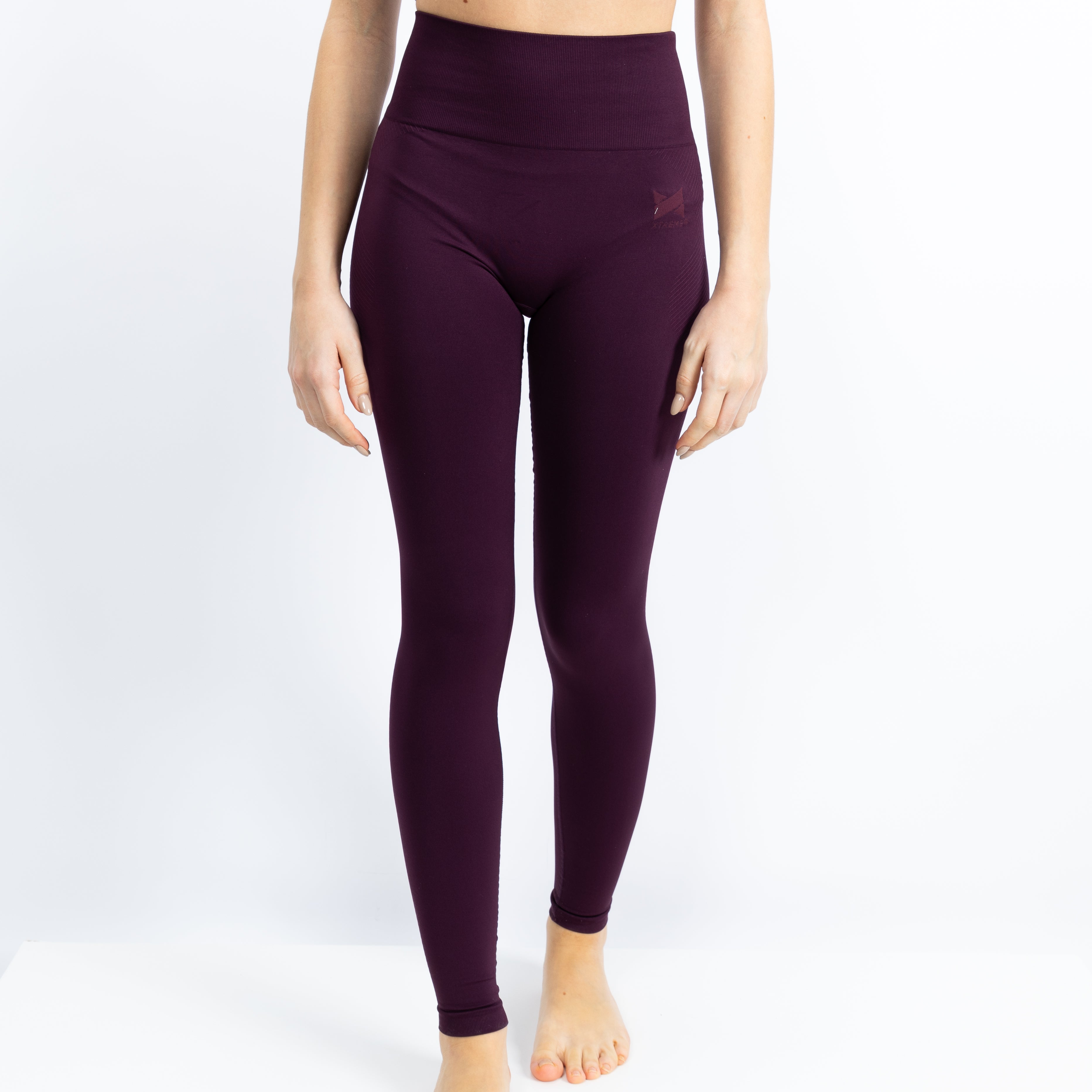 Leggings de desporto, na cor bordô, para mulher, com um ajuste perfeito e qualidade, sem transparência. Perfeito para treinos de alta intensidade, como ginásio, crossfit, corrida...