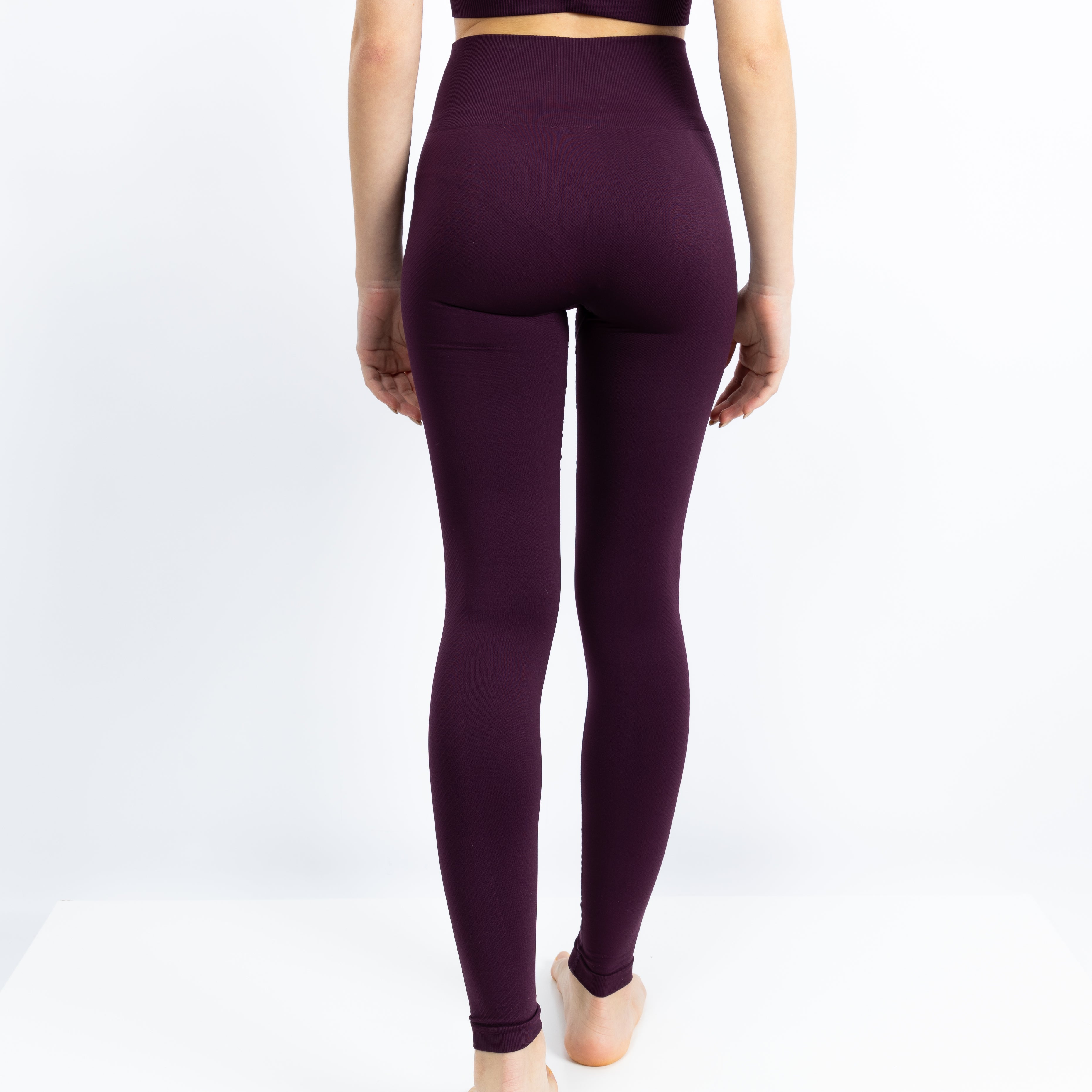 Leggings de desporto, na cor bordô, para mulher, com um ajuste perfeito e qualidade, sem transparência. Perfeito para treinos de alta intensidade, como ginásio, crossfit, corrida...