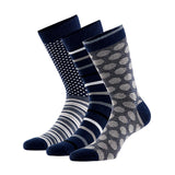 Meias “Bambu Trendy” • Toque de Seda de Bambu • Pack 3 Pares • Marinho