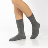 Meias em Bambu "Silk Touch" Suavidade Extrema • Pack 3 Pares • Cinza