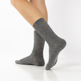 Meias em Bambu "Silk Touch" Suavidade Extrema • Pack 3 Pares • Cinza