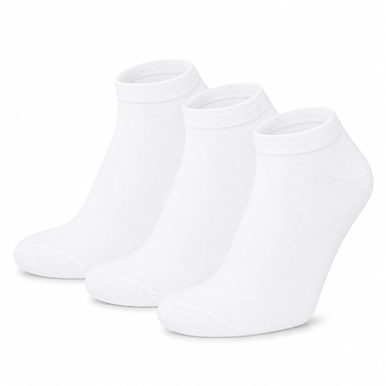 Meias “Ever Soft” • Curtas em Modal • Pack 3 Pares • Branco