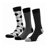 Meias “Bambu Trendy” • Toque de Seda de Bambu • Pack 3 Pares • Cinza