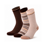 Meias “Bambu Trendy” • Toque de Seda de Bambu • Pack 3 Pares • Castanho