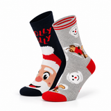 Meias de Natal “Merry Socks" • Divertidas • Pack 2 Pares • Criança