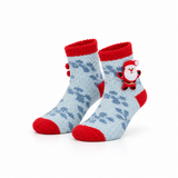 Meias de Natal “Ho Ho Socks” • Antiderrapantes com Pai Natal 3D • Criança