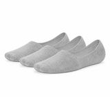 Meias Invisíveis Bambu "Silk Touch" • Ultra Macias • Pack 3 Pares • Cinza