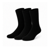 Meias de Bambu Caneladas "Classic Rib" • Pack 3 Pares • Preto