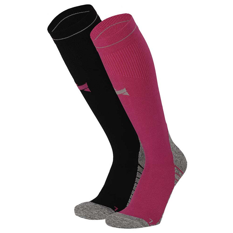 Meias de Compressão “Run Pro” • Estabilidade e Recuperação • Pack 2 Pares • Multi Roxo