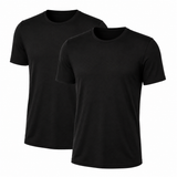 T-Shirts Homem "Bamboo Touch" • Conforto Natural • Pack 2 • Preto