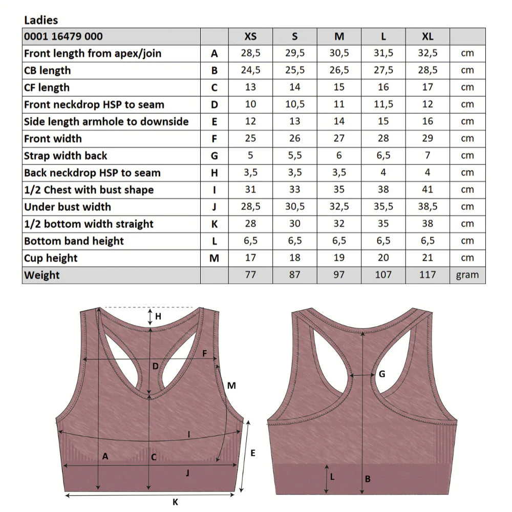Top de desporto, na cor bordô, para mulher. Top com bom suporte no peito.Perfeito para atividades de alto desempenho.