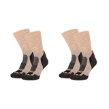 Meias Técnicas em Lã "Merino Trekking" • Termorregulação e Conforto • Pack 2 Pares • Bege