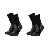 Meias Técnicas em Lã "Merino Trekking" • Termorregulação e Conforto • Pack 2 Pares • Preto